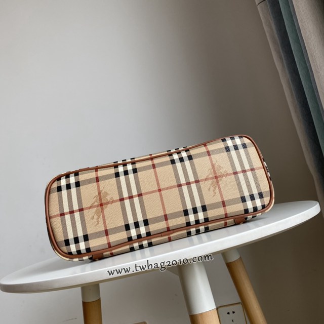 Burberry專門店新款中古款托特購物袋 巴寶莉戰馬格子手提購物包 yxb1039